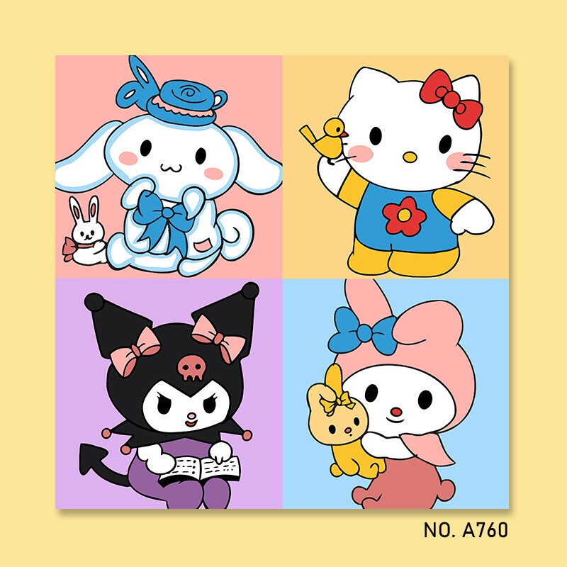 简约手工DIY儿童数字油画画画