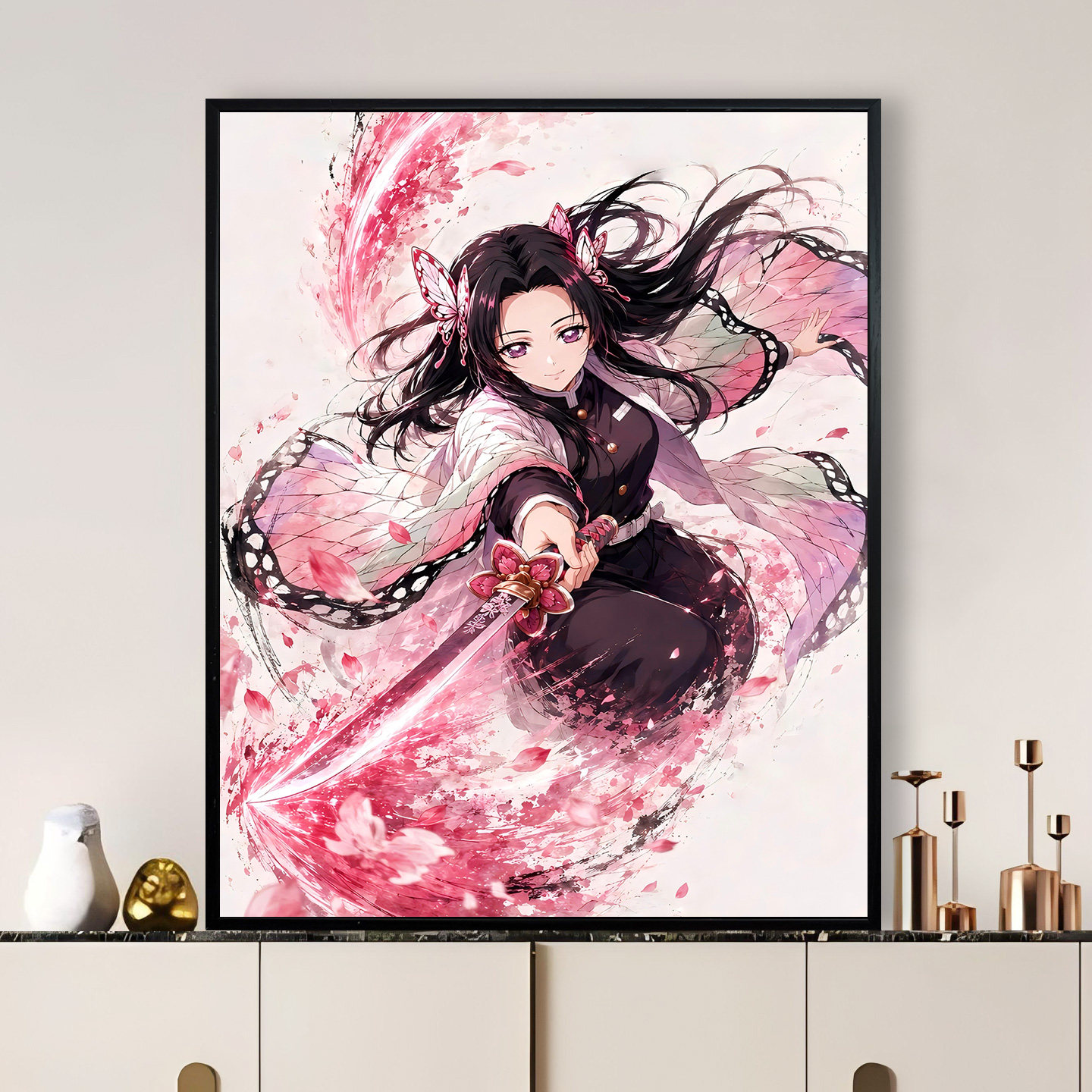鬼灭之刃数字油画diy定制涂色填色简约绘画高级治愈解压手工礼物