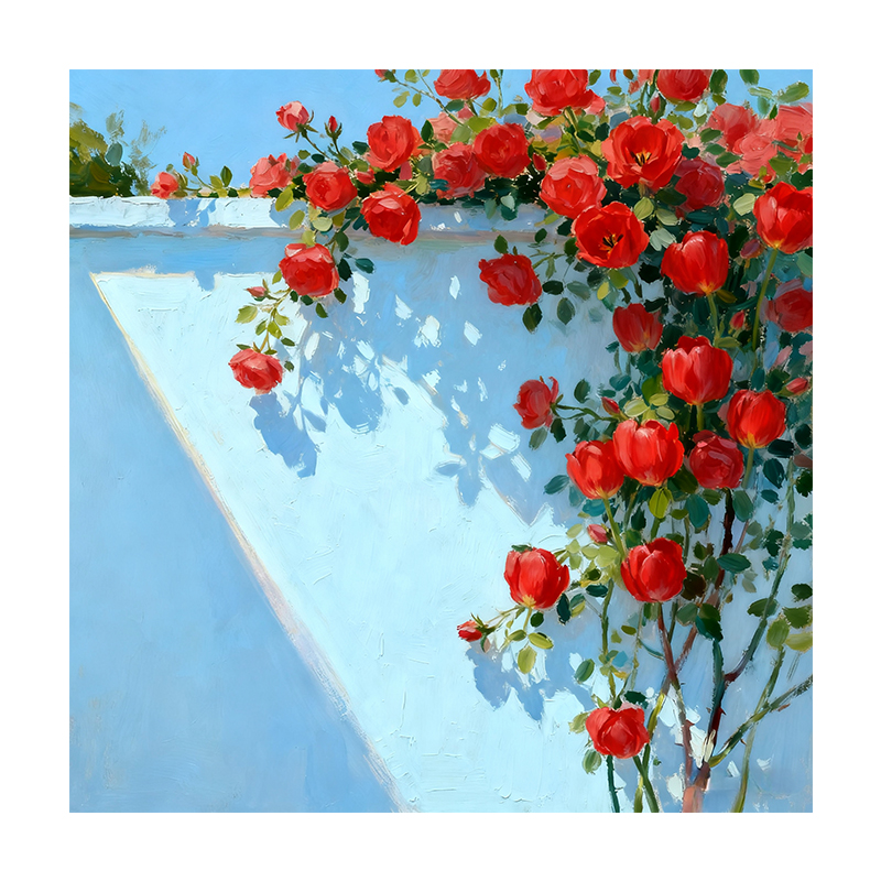 植物花卉diy数字油画可定制客厅填色手工绘填充diy油画卧室床头画