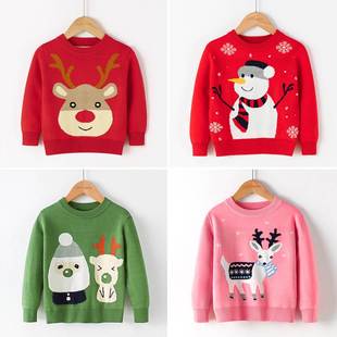 Christmas winter sweaters children& clothing Autumn 39;s and
