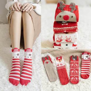 Children& socks 39;s autumn winter 4pcs and Christmas