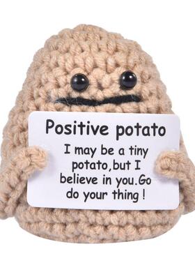 Positive Energy Potato Hug Pocket Hug Mini Handmade Plush Kn