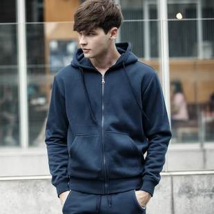 卫衣纯色连帽开衫 Sweater 薄绒外套Autumn Hooded Men 秋冬男士