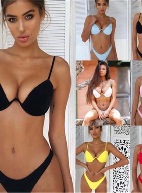 Split Swimsuit Push Up Triangle Bikini 分体泳装三角杯比基尼