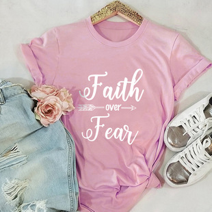 纯棉T恤女Women tshirts cute printing ladies t-shirt tee tops