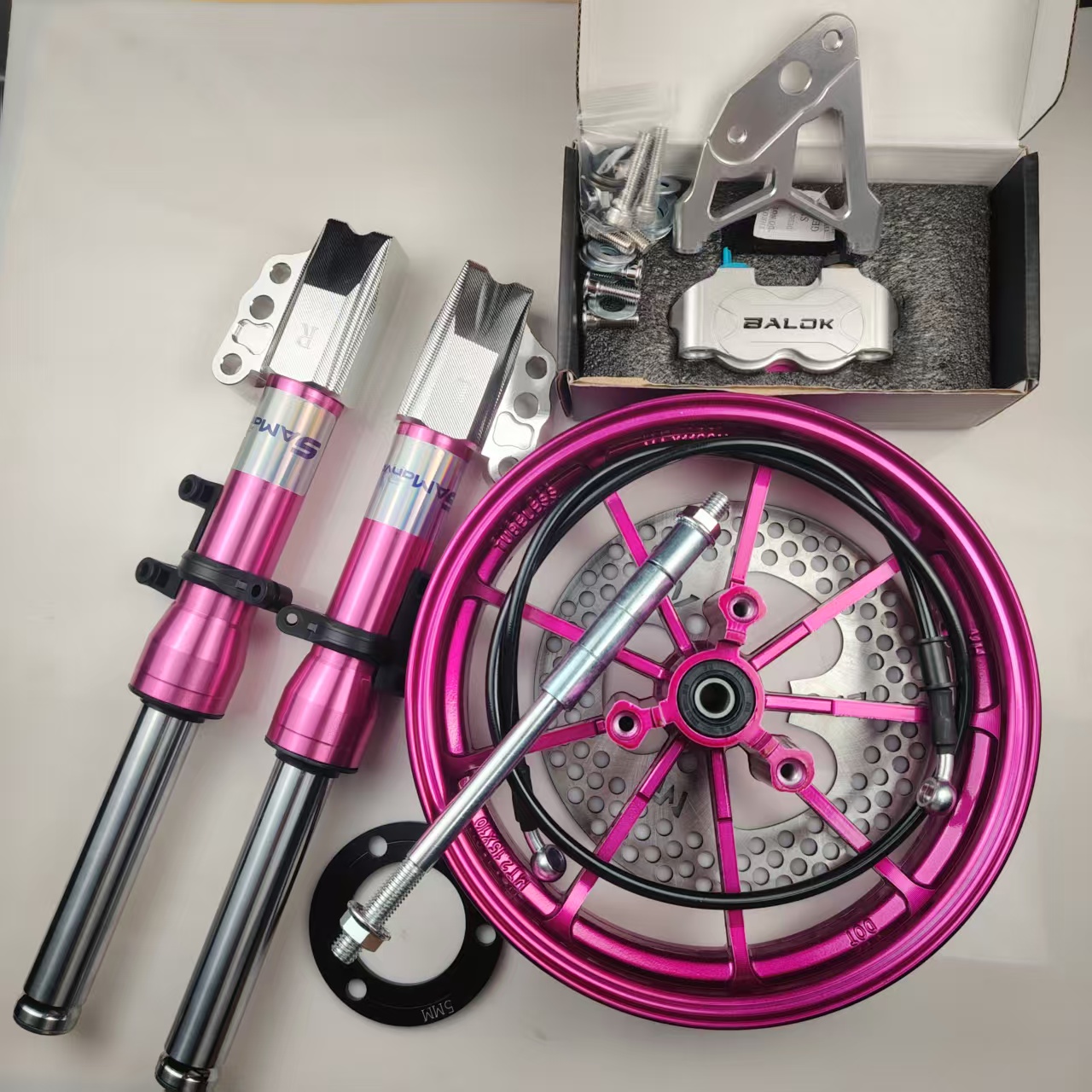 SAManvd改装前减震30芯无孔带钢印九号f90/q85机械师酷奇鬼火前叉