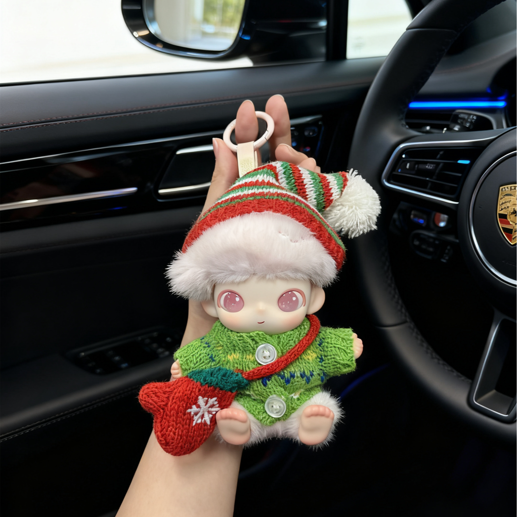 DIMOO娃衣DIMOO新品新生日记娃衣搪胶公仔衣服换装绿色圣诞节毛衣