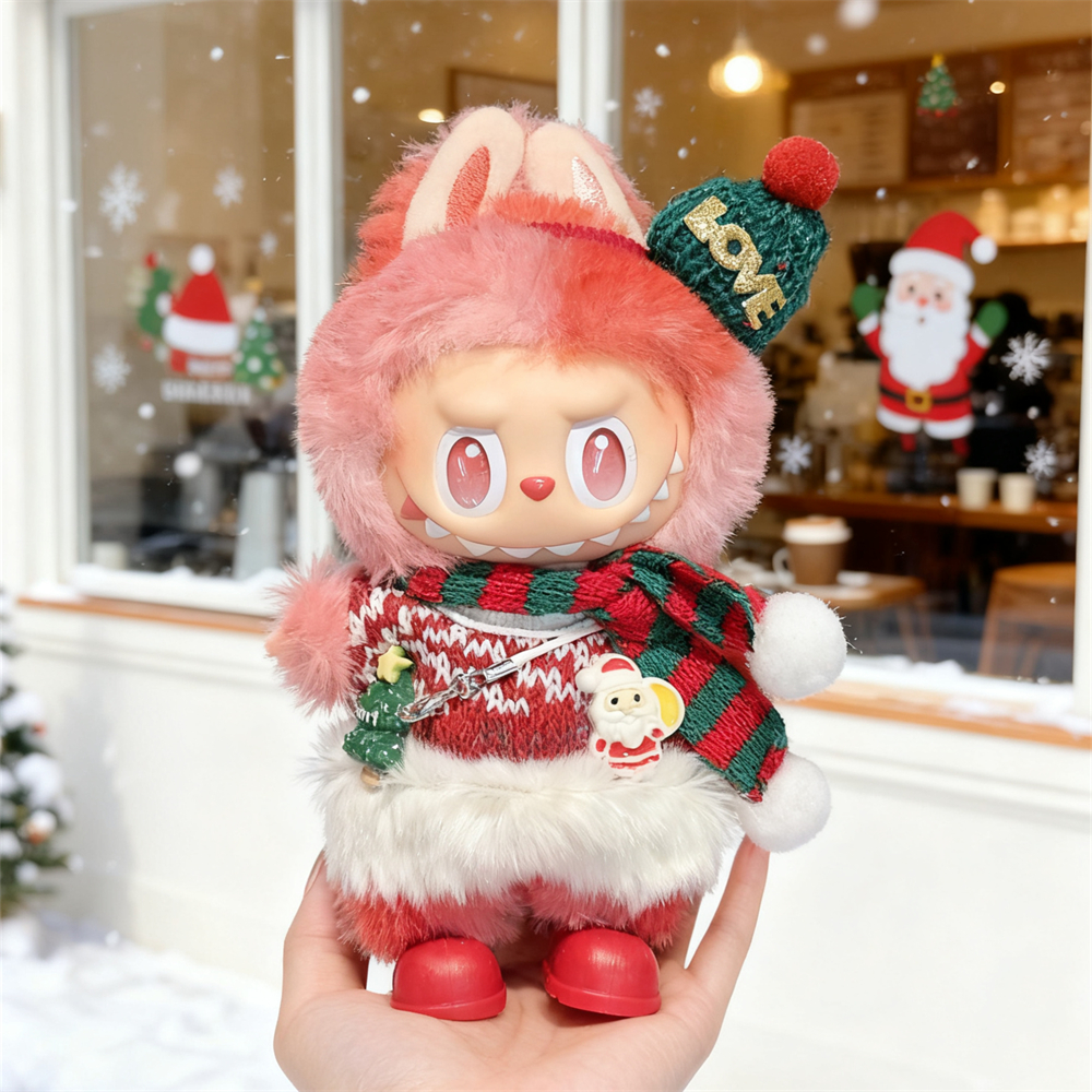 labubu娃衣一二三代拉布布衣服替换装仅娃衣圣诞套装love可爱超萌