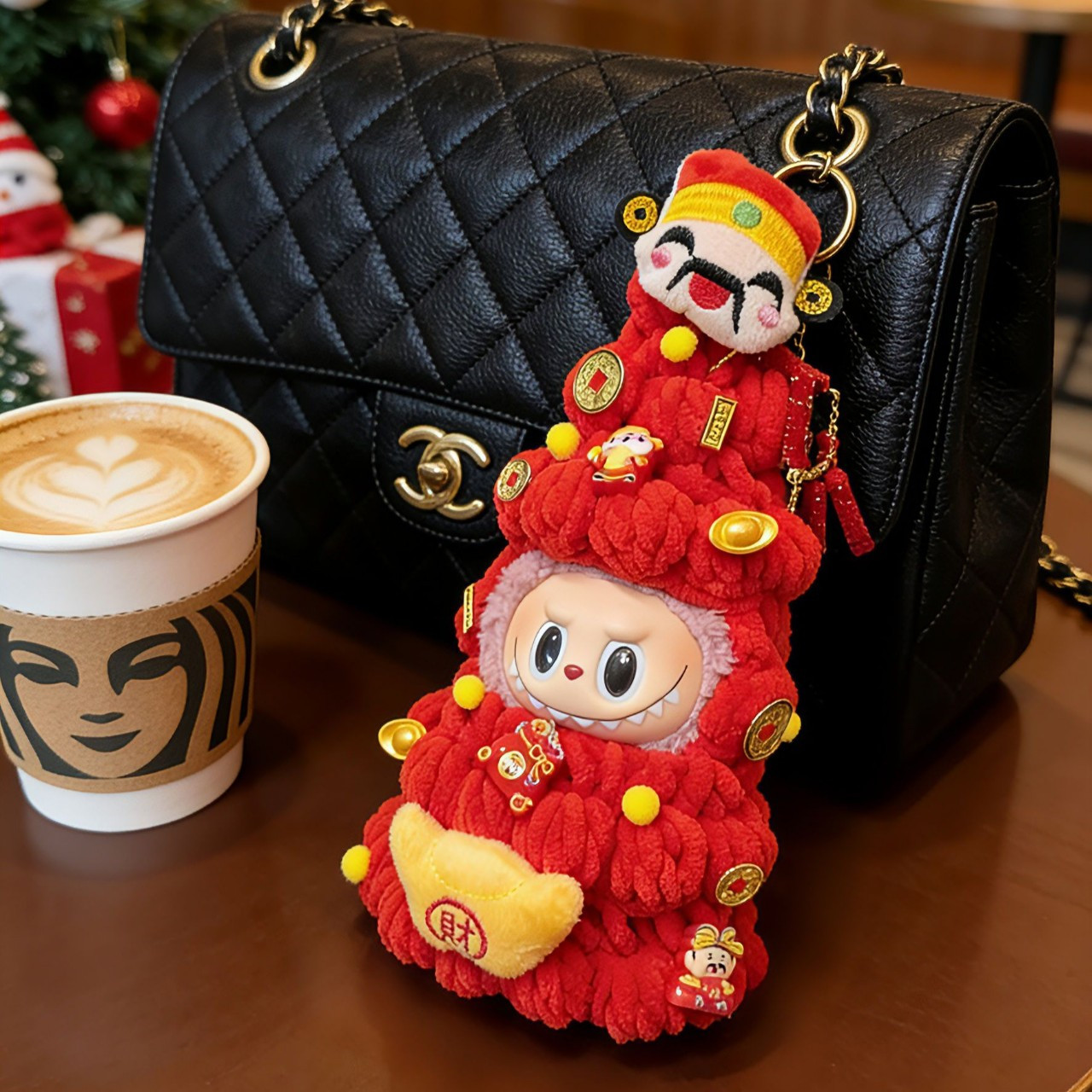 【新春限定】labubu娃衣一二三代拉布布通用衣服换装钩织大财神树