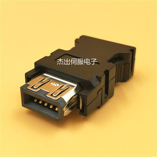 伺服驱动侧 CN2编码 器10芯插头 10P接头 三菱伺服电机J4