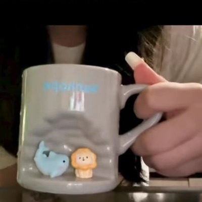 莎头组合周边SUNHOPE山洞马克杯王楚钦孙颖莎立体陶瓷杯情侣水杯