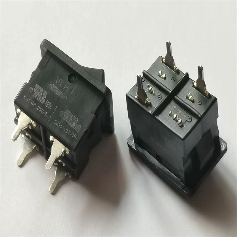 进口日本OTAX船型开关VLK53左右翘板开关4脚2档大电流10A针 15*21