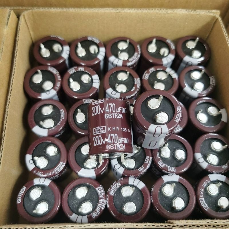 200V470UF 22X25 日本黑金刚KMR 全新原装牛角电解电容 470UF200V