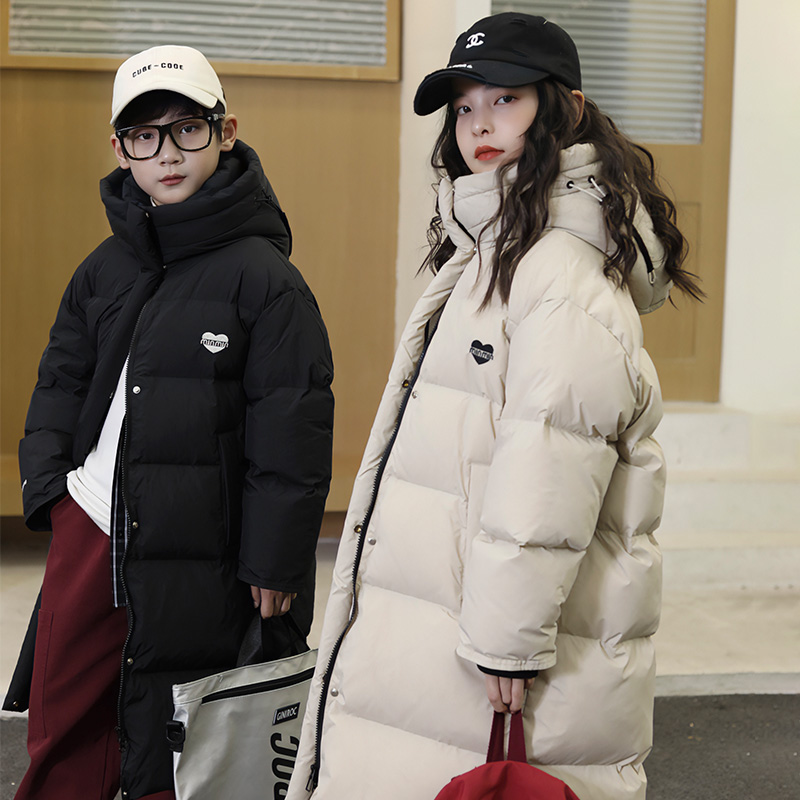中长款加厚男女童洋气儿童羽绒服
