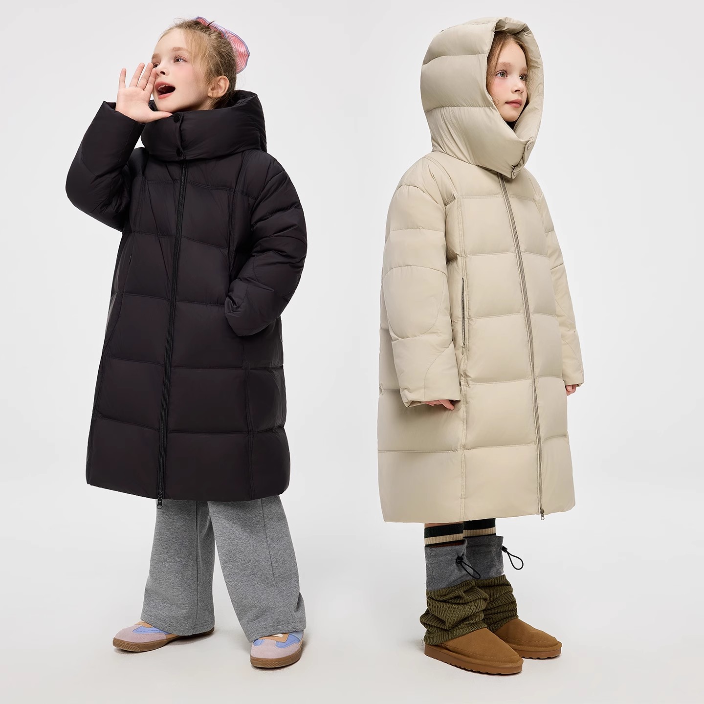 儿童羽绒服女童中长款2025新款女孩洋气冬季童装中大童加厚外套女