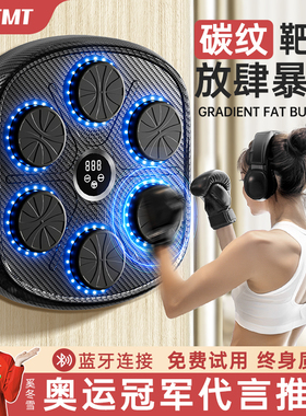 智能音乐拳击机家用成人墙靶儿童打击反应室内电子靶散打训练器材