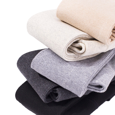 脚外薄加绒款内螺纹灰色打底裤