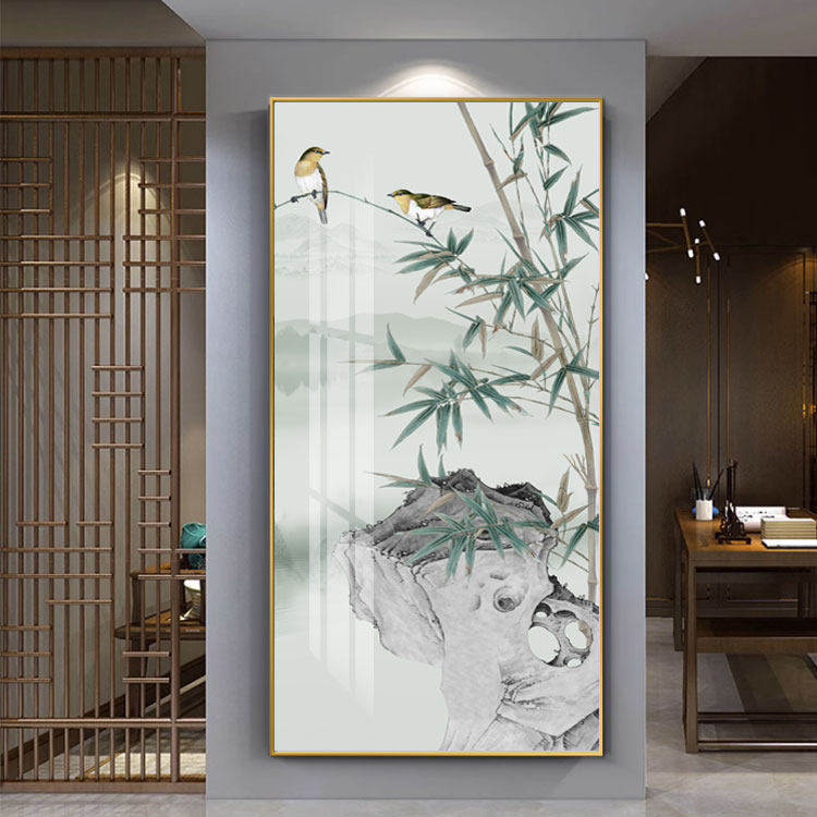 竹报平安装饰画新中式客