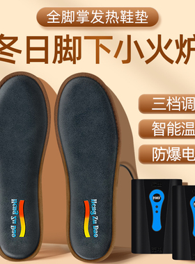 衡足道电热鞋垫发热鞋垫冬季新款充电可行走户外保暖电加热鞋垫