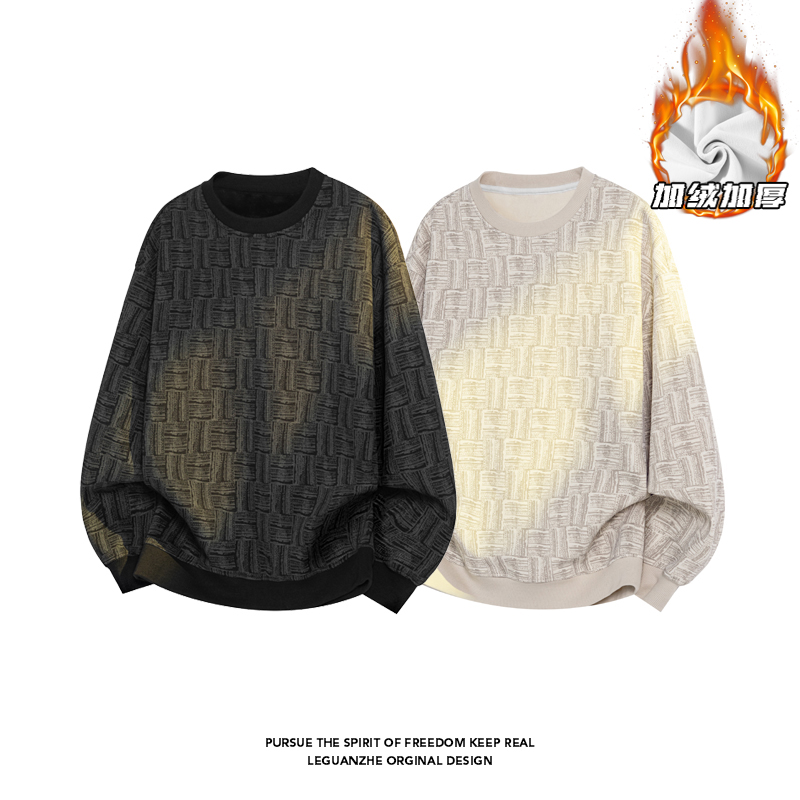 2025 HW25631加绒 白底大码圆领印花卫衣M-5X HW25978-特P35