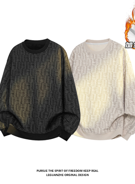 2025 HW25631加绒 白底大码圆领印花卫衣M-5X HW25978-特P35