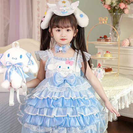 女童玉桂狗蛋糕裙夏季新款儿童洛丽塔吊带裙三丽鸥生日礼服连衣裙