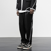 直筒长裤 春装 曾可妮 潮宽松西裤 harshandcruel毛边设计廓形休闲裤