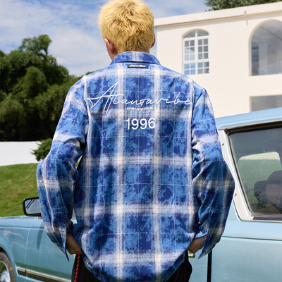 【TF-张极 武艺】harshandcruel cleanfit手写字排版长袖洗水衬衫