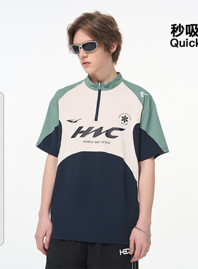 HACR丨harshandcruel 速干骑行运动服半拉链训练服短袖T恤