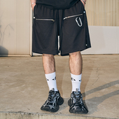 harsh 街头vibe风金属拉链登山扣cleanfit机能短裤 and cruel美式