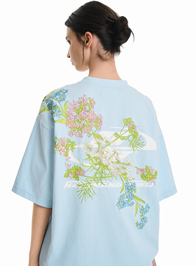 HACR丨harshandcruel新中式花卉刺绣中国风短袖T恤情侣国潮牌