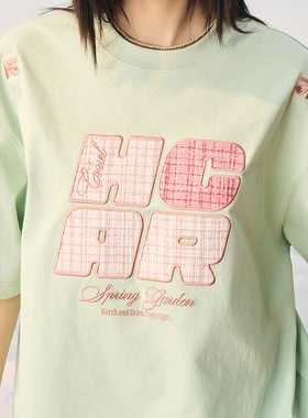 HACR丨harshandcruel凉感防晒T小香编织复古贴布绣短袖索罗娜t恤