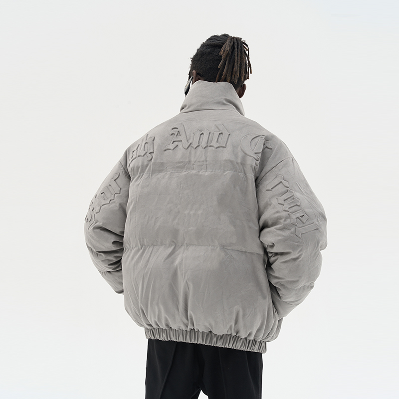 加厚保暖麂皮美式复古羽绒服