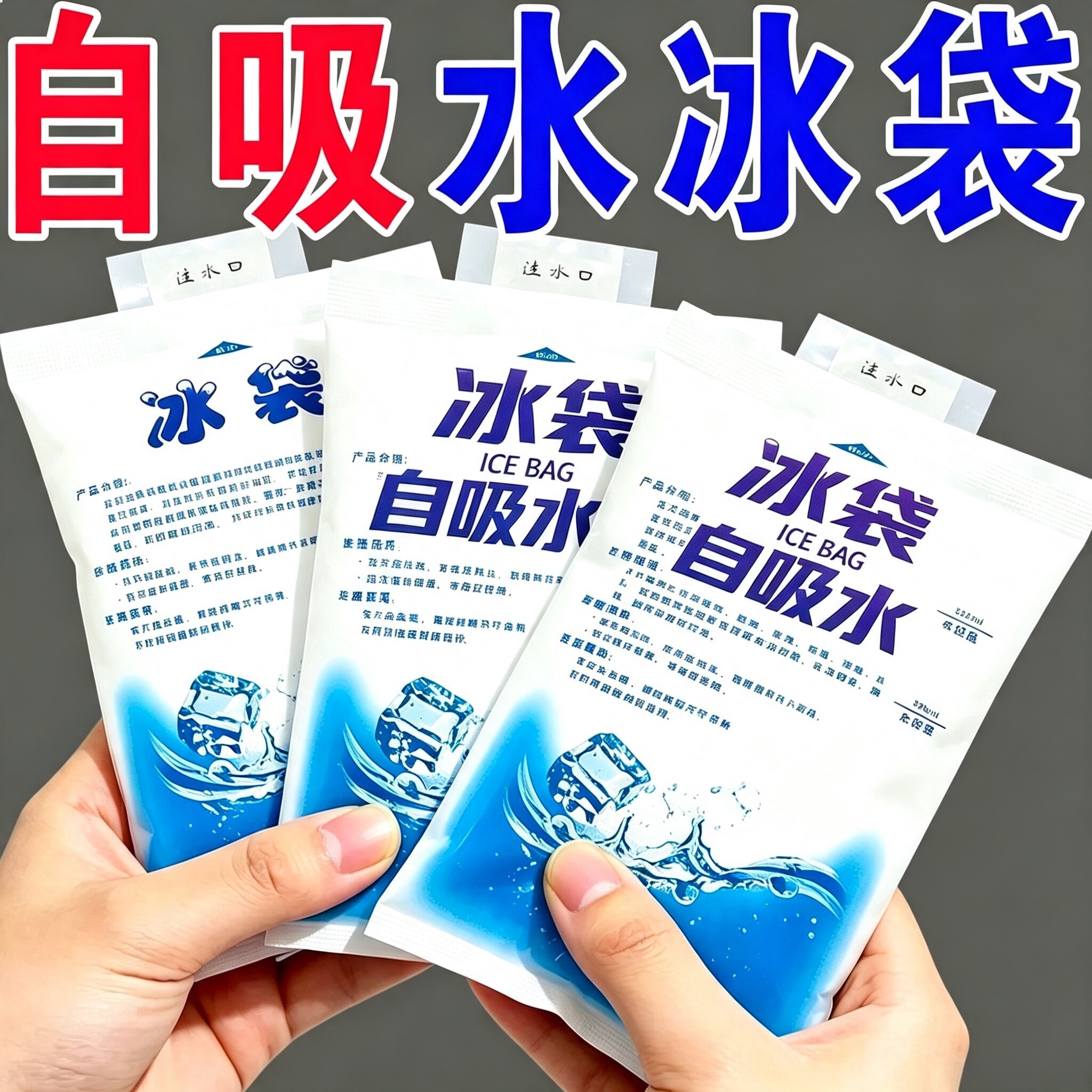 食品级自吸水冰袋批发快递保鲜
