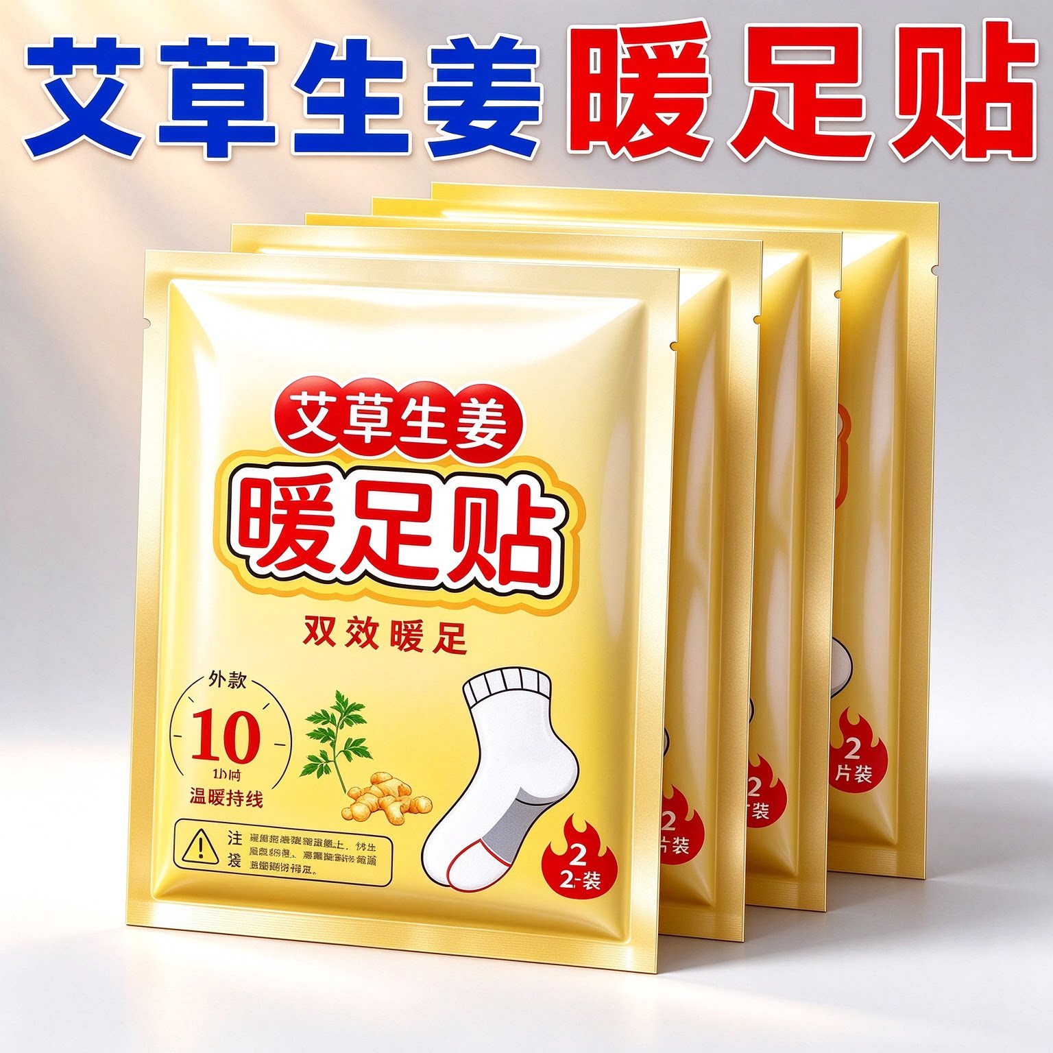 自发热艾草暖足贴发热足贴艾草暖足贴保暖脚踝暖足贴自发热暖足贴
