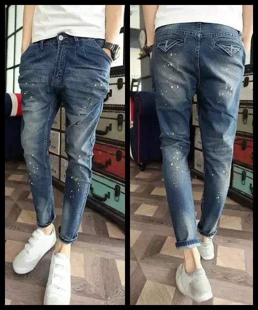 Jeans pour jeunesse droite en vrac en coton pour Quatre saisons - Ref 1468250 Image 1