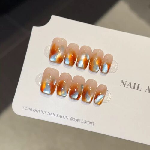 Mix Tortoise Shell Fingernail Press On Nails