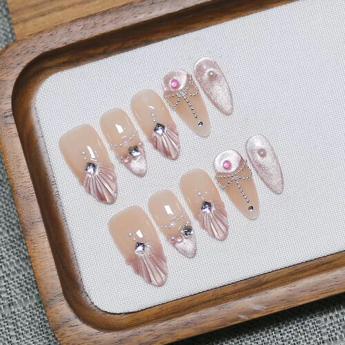 Lavender Rose Aurora Press On Nails