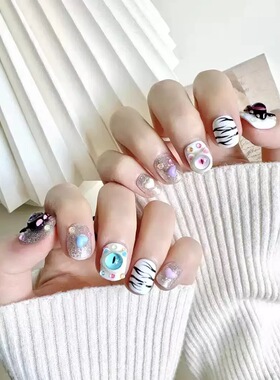 Cute Monster Eye 3D Handmade Press On Nails
