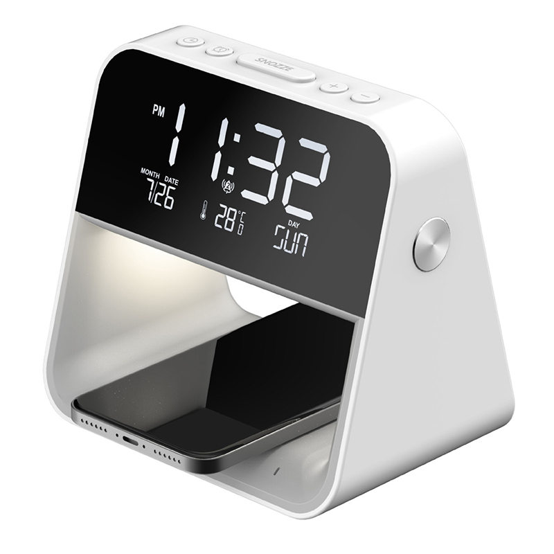 无线充电器闹钟桌面时钟创意钟表