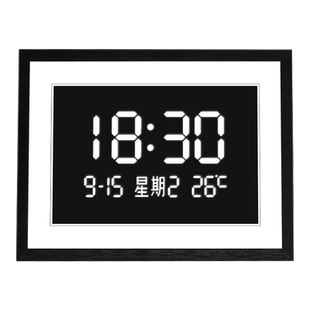 电子时钟摆台式钟表座钟客厅桌面LED数字时间显示静音万年历日历