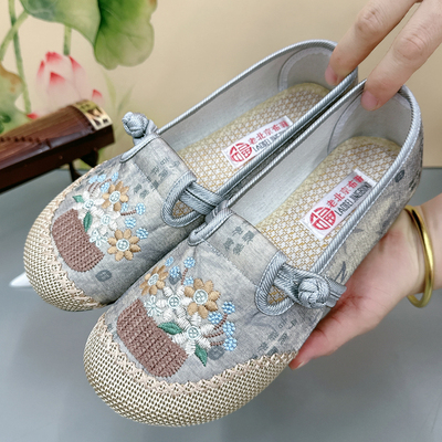 京昇厂家直销民族风老北京布鞋女