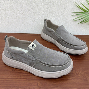 一脚蹬舒适软底爸爸鞋 老北京布鞋 中老年轻便透气开车鞋 男秋季 新款