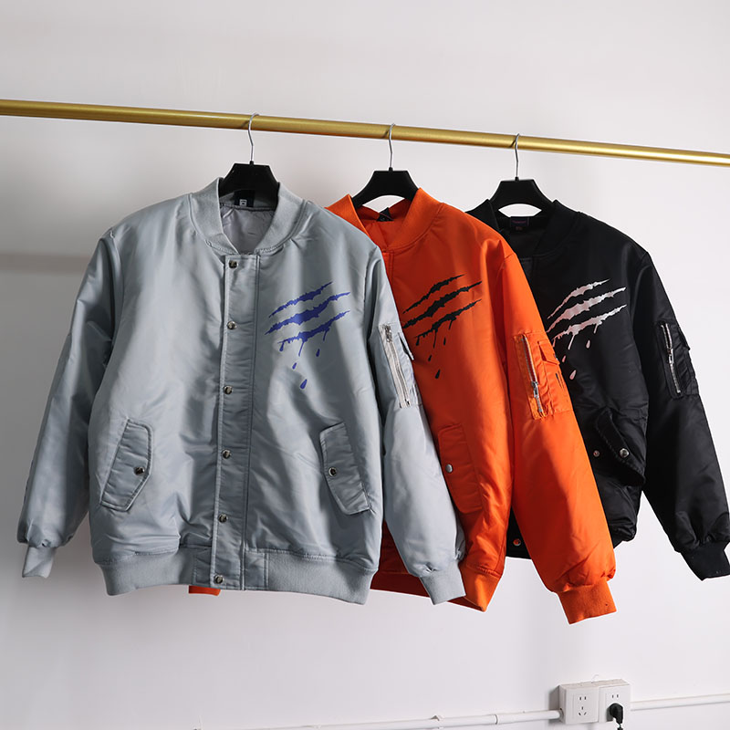 潮流帅气棒球领夹克男