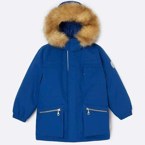 防水工装风毛领派克服儿童冲锋衣