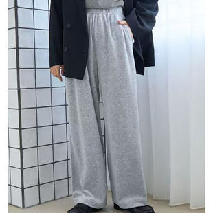 舒适柔软加绒家居裤女 宽松保暖暖暖裤加厚休闲睡裤冬季