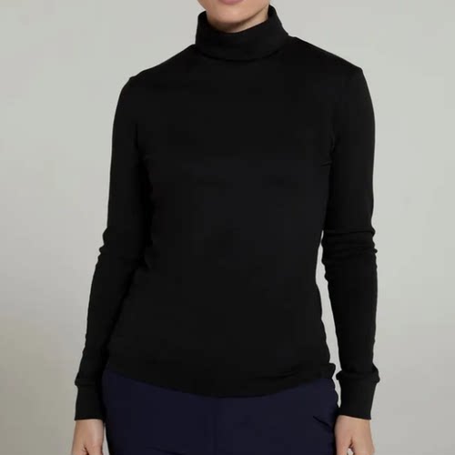 春秋轻量薄款速干长袖T恤女 吸汗透气舒适弹力运动瑜伽高领打底衣