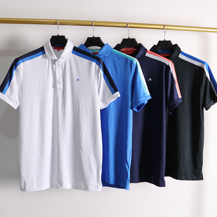 男柔软舒适速干冷感透气Golf球服 户外运动四面弹高尔夫Polo衫