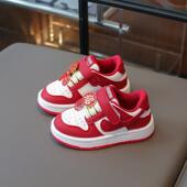 子过年鞋 小童板鞋 软底春季 婴儿鞋 宝宝鞋 新年休闲鞋 2025新款 学步鞋