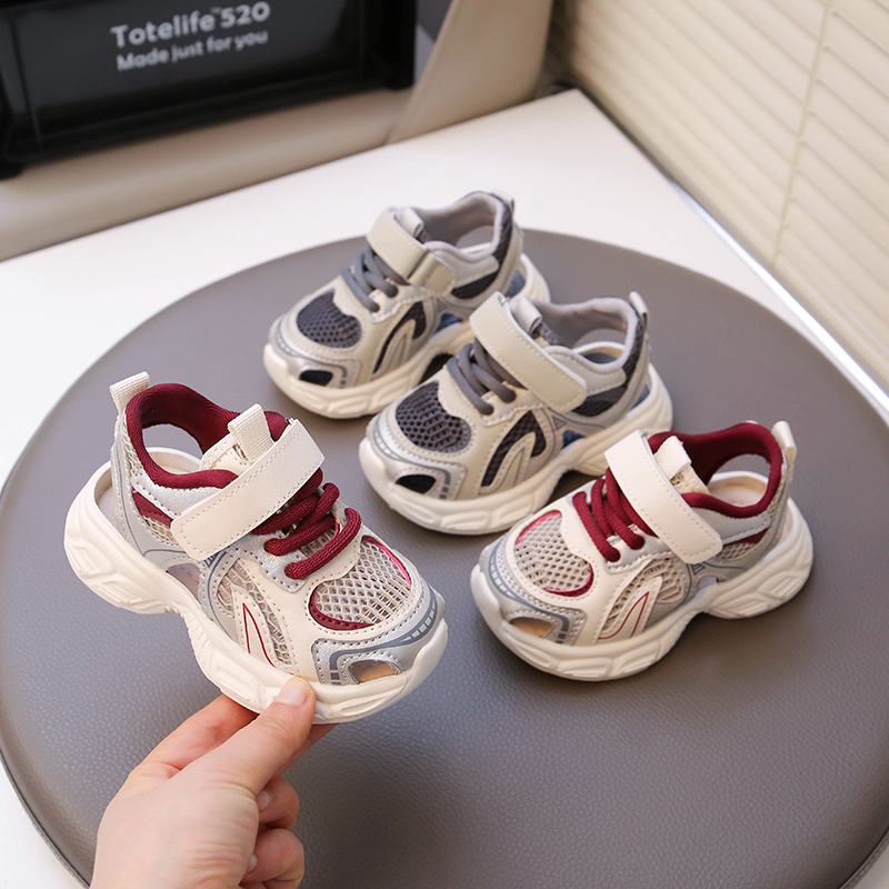 2025新款夏季男童凉鞋包头软底防滑小童1-3岁2女童运动透气老爹鞋